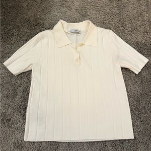 Cream Short Sleeve Polo Shirt